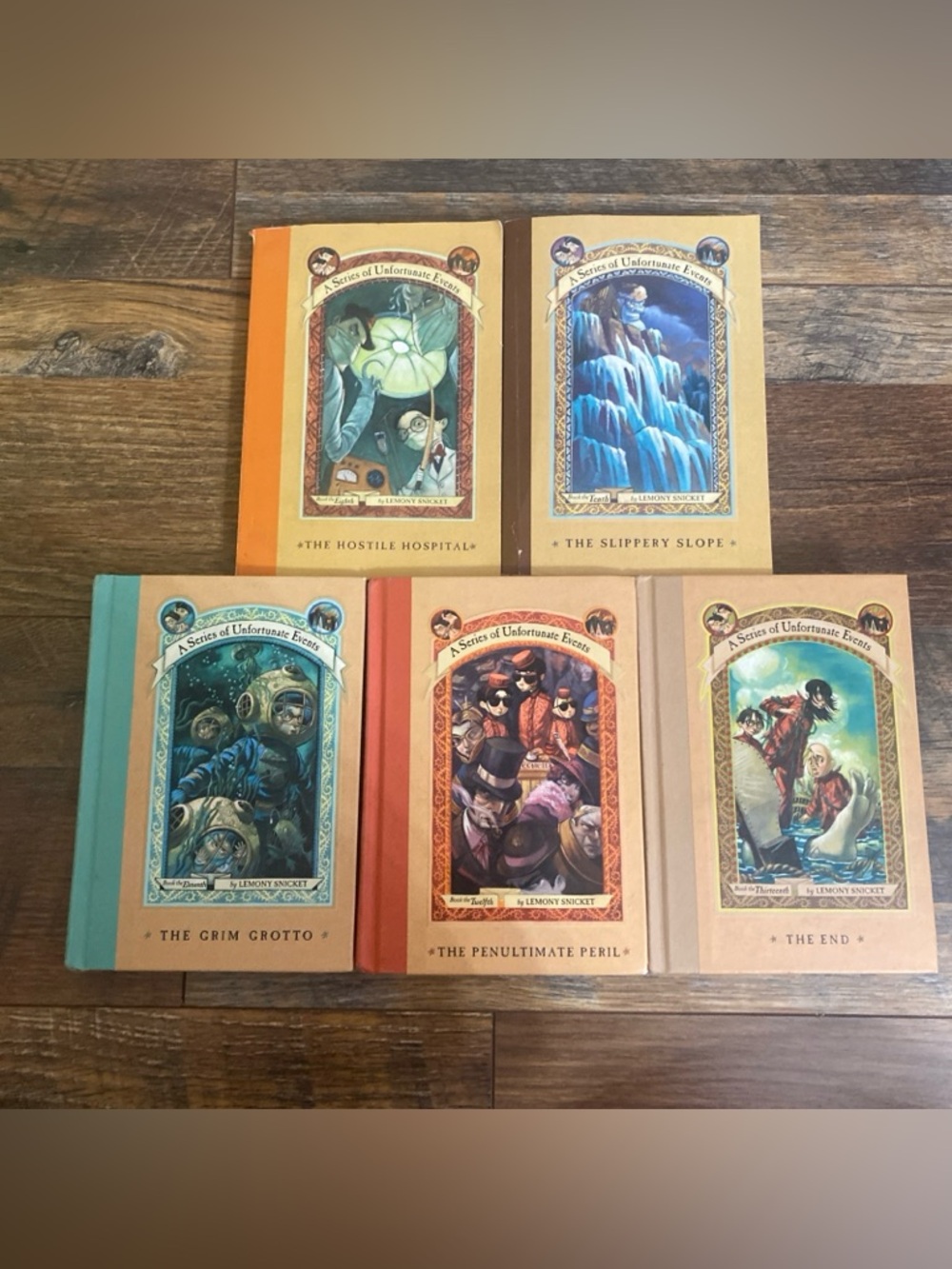 A Series of Unfortunate Events, #8, 10, 11, 12, 13 (11-13 1st Editions) Snicket